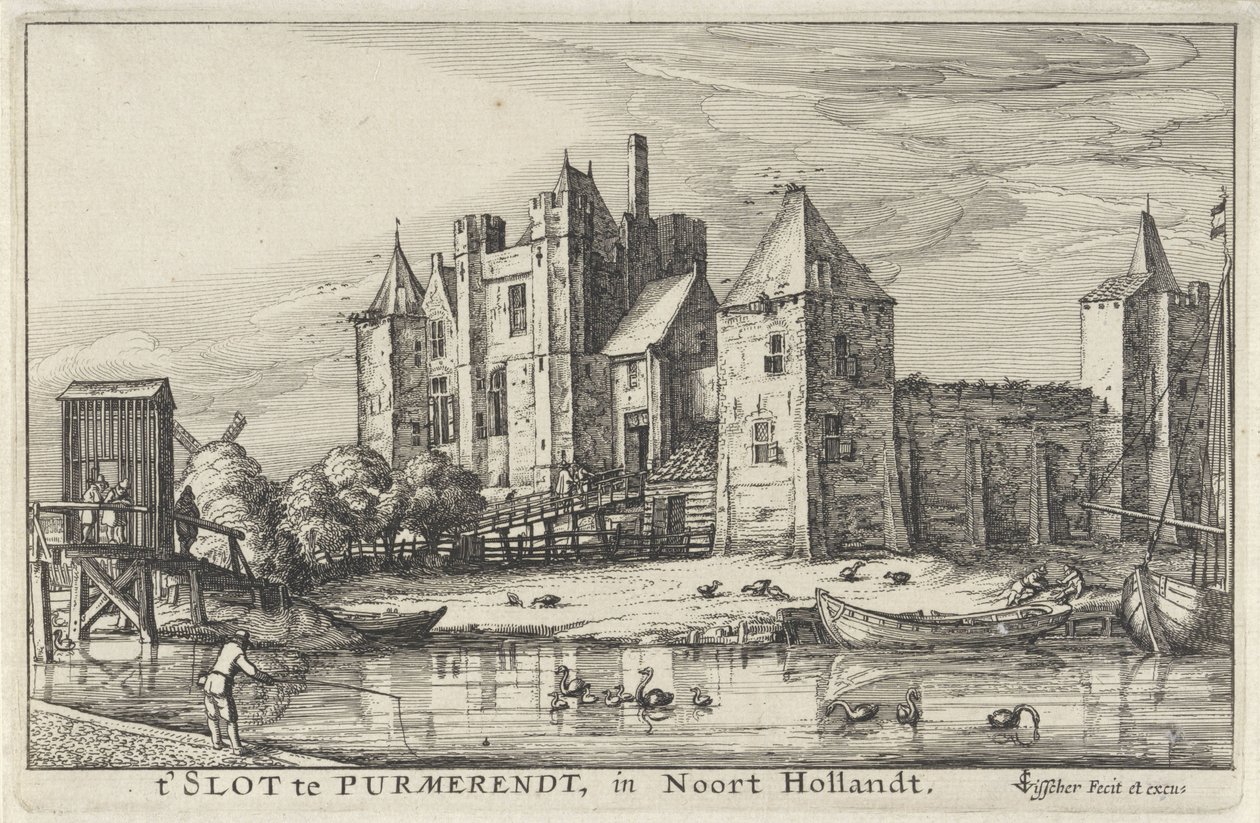 Schloss Purmersteijn in Purmerend von Claes Jansz. Visscher (II)
