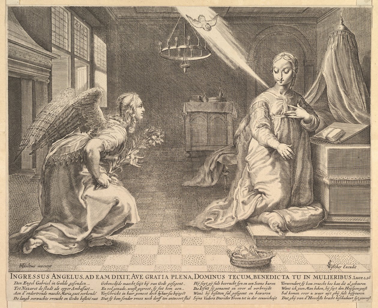 Die Verkündigung, vor 1652 von Claes Jansz Visscher