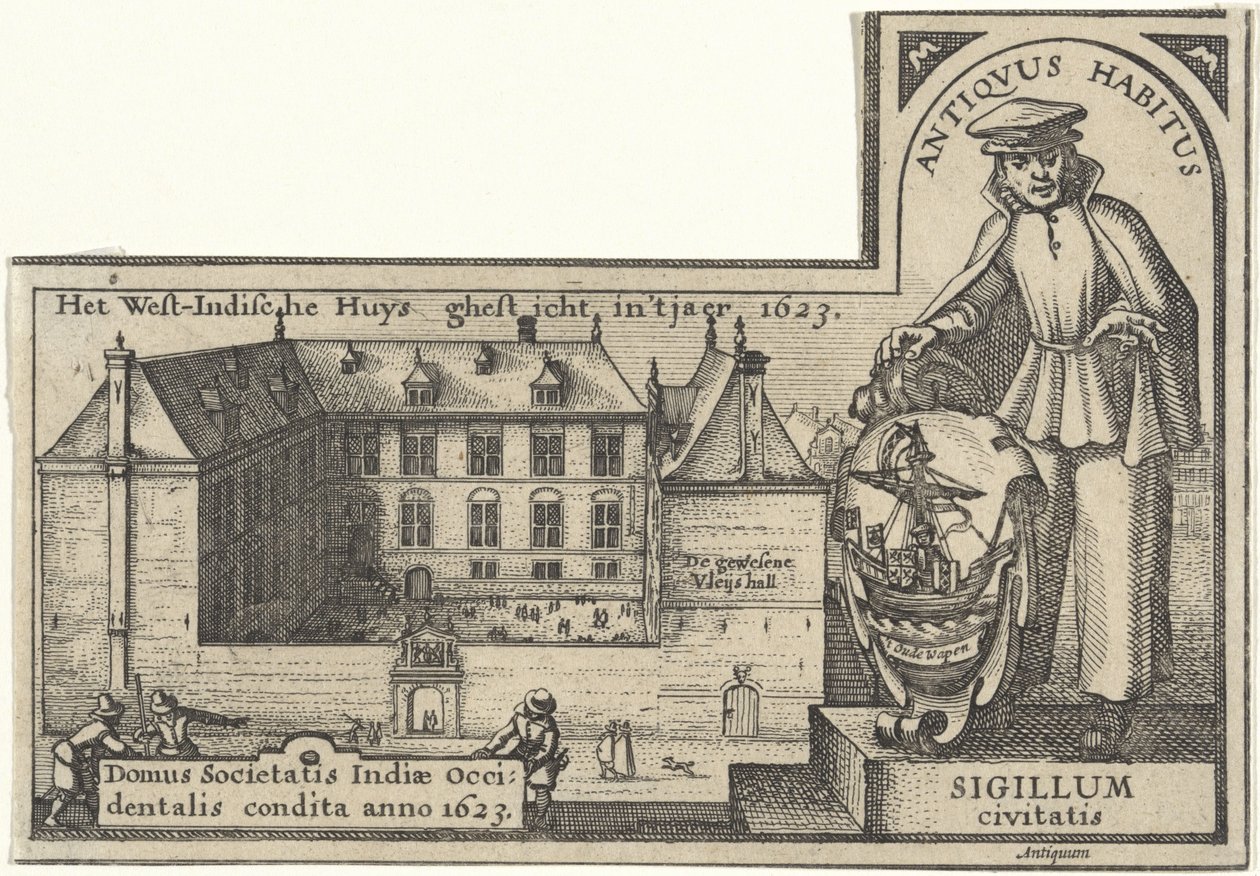 West India House in Amsterdam, 1623-26 von Claes Jansz Visscher
