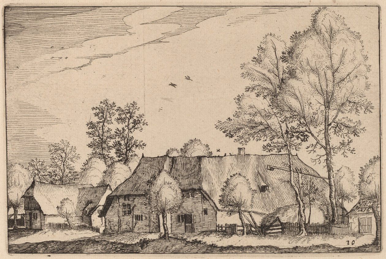 Großer Bauernhof von Claes Jansz Visscher after Johannes van Doetechum, the Elder after Lucas