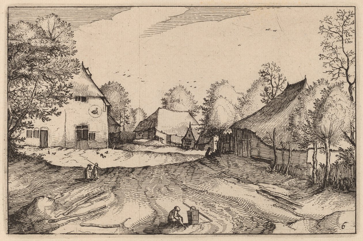 Der Schwanenwirt von Claes Jansz Visscher after Johannes van Doetechum, the Elder after Lucas