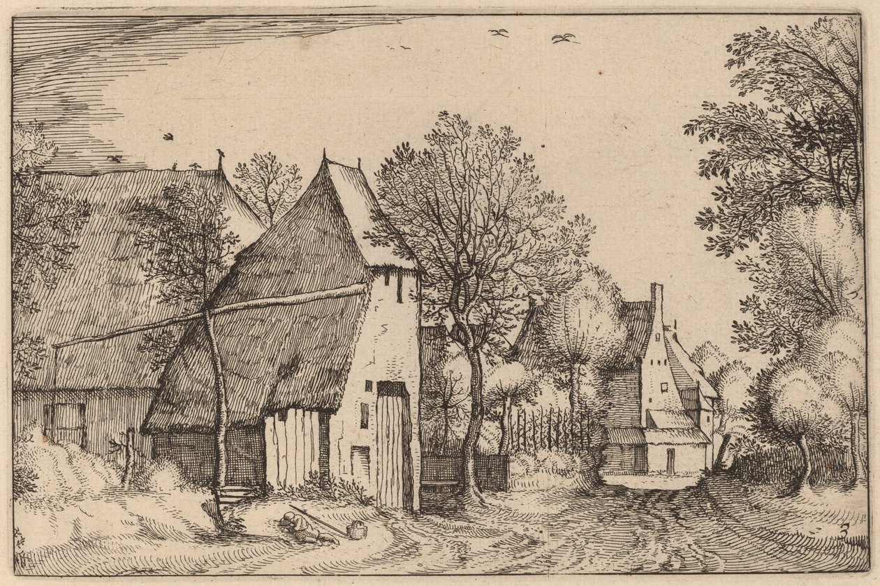 Dorfstraße von Claes Jansz Visscher after Johannes van Doetechum, the Elder after Lucas