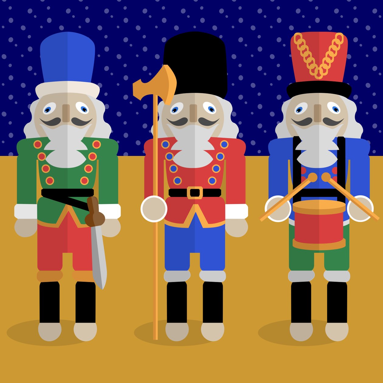 Weihnachtsnussknacker - Glückssymbole von Claire Huntley