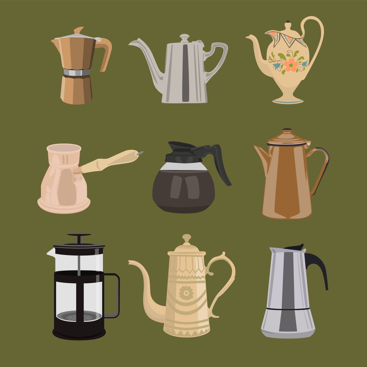 Kaffeekannen von Claire Huntley
