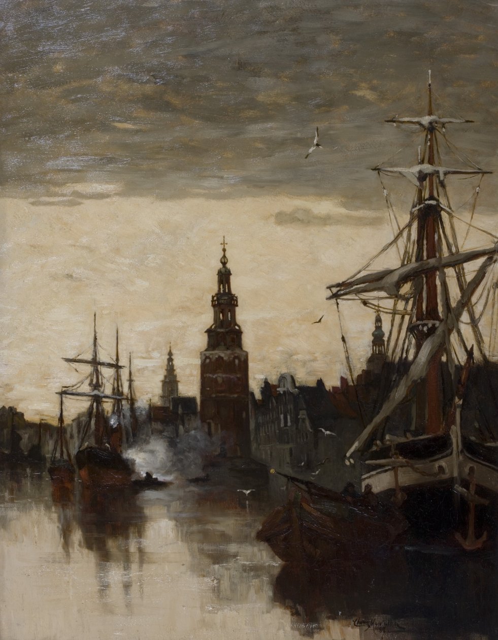 Alter Wachturm, Amsterdam von Clara Montalba