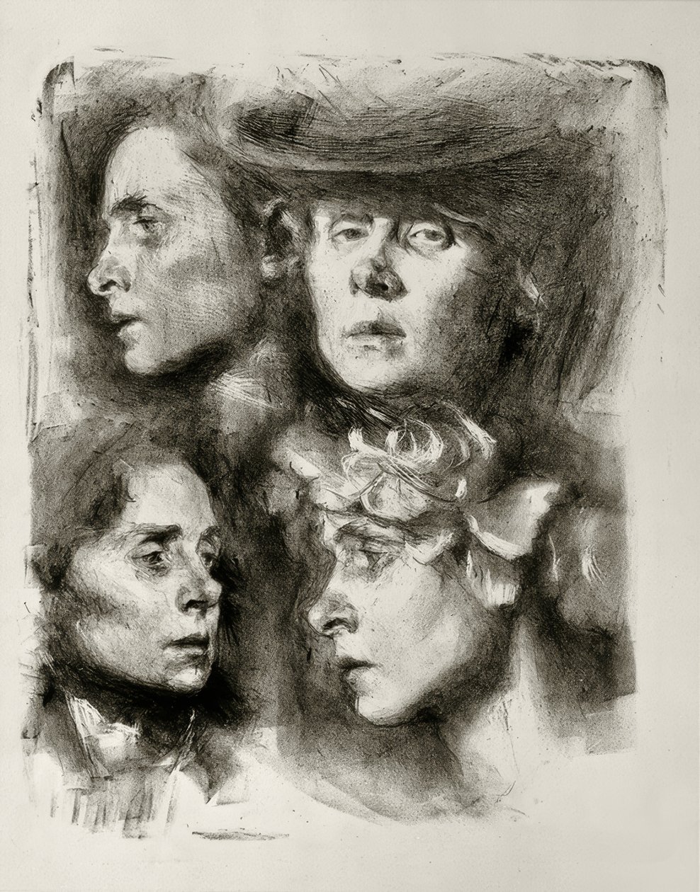 Vier Selbstbildnisse von Clara Siewert