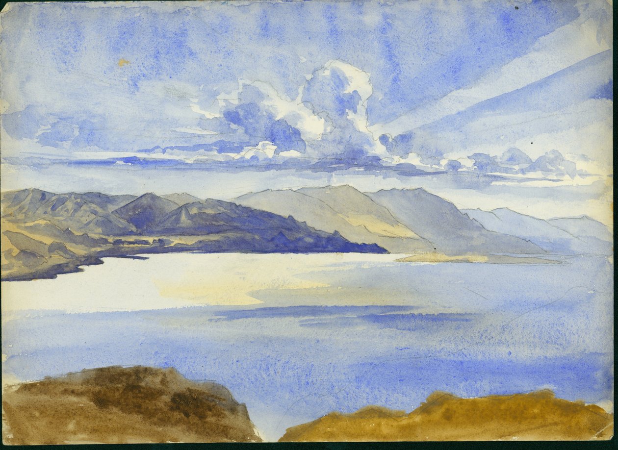 Blick auf das Tote Meer nach Süden, 1875 von Claude Conder