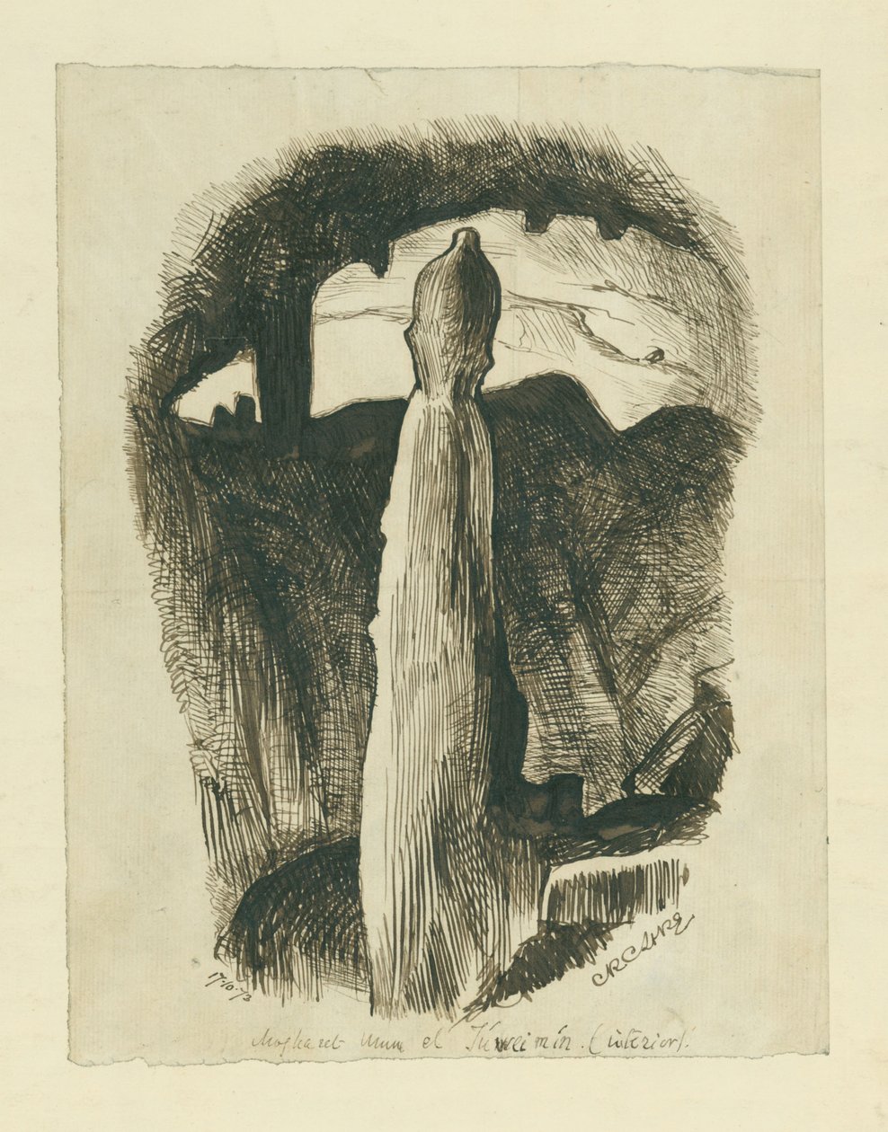 Mogharet Umm el Juweimin, 1873 von Claude Conder
