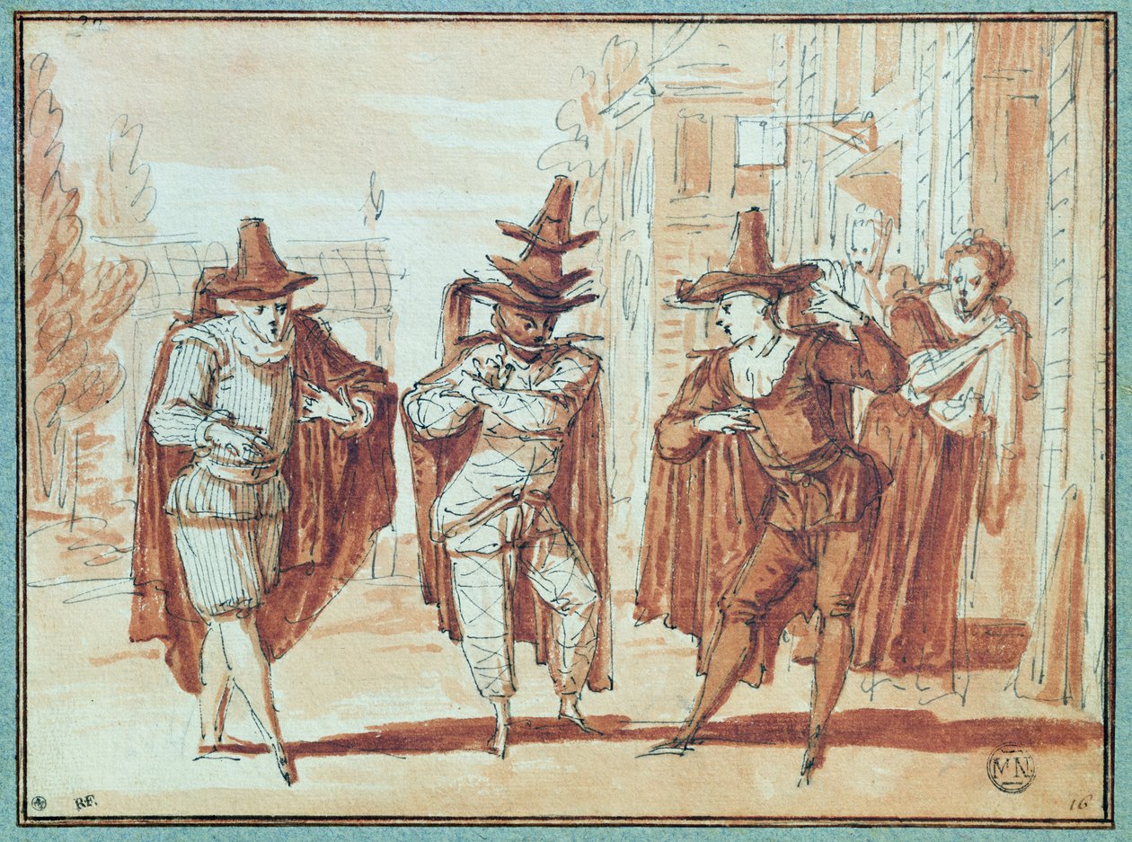 Theaterszene von Claude Gillot