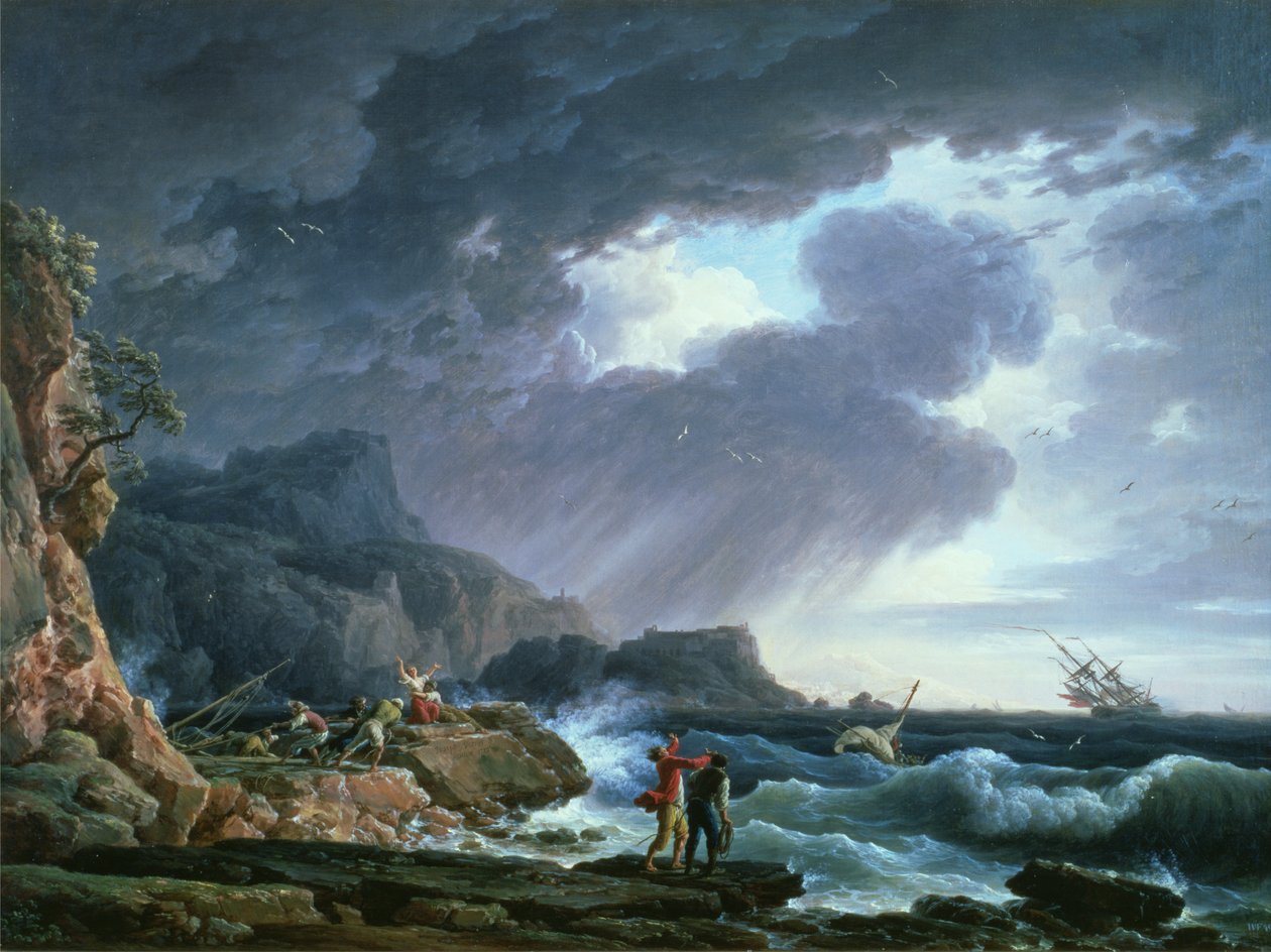 Ein Seesturm, 1752 von Claude Joseph Vernet