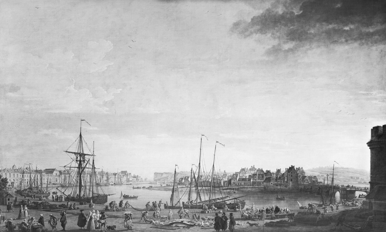 Ansicht des Hafens von Dieppe, 1765 von Claude Joseph Vernet