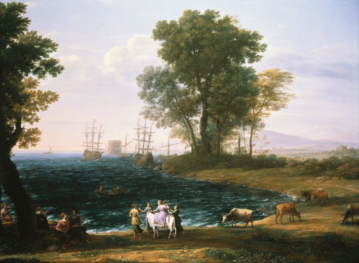 Der Raub der Europa von Claude Lorrain