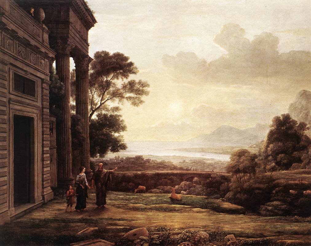 Die Vertreibung der Hagar von Claude Lorrain