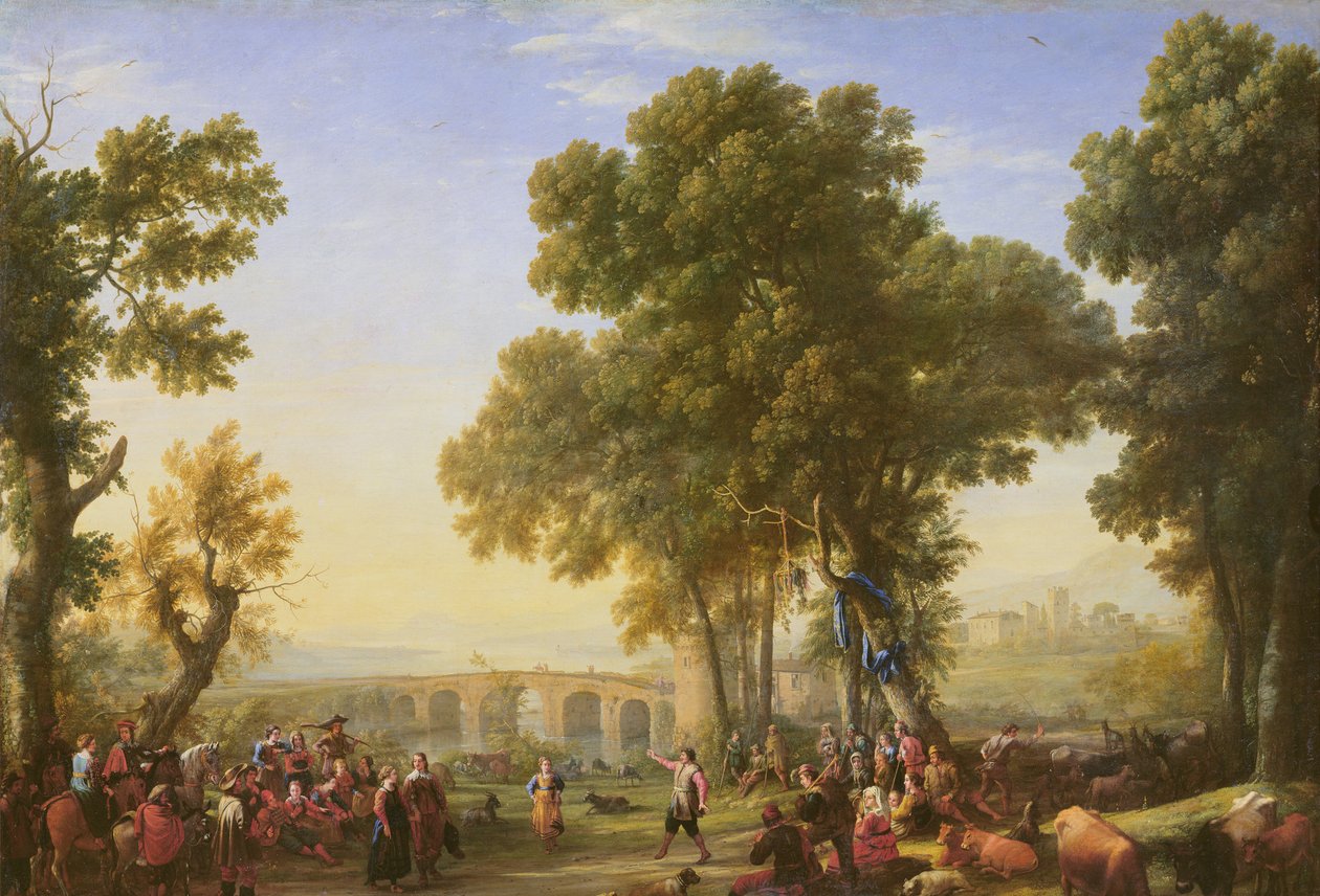 Das Dorffest, 1639 (Detail) von Claude Lorrain