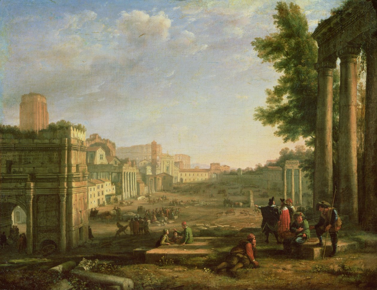 Ansicht des Campo Vaccino, Rom, 1636 von Claude Lorrain