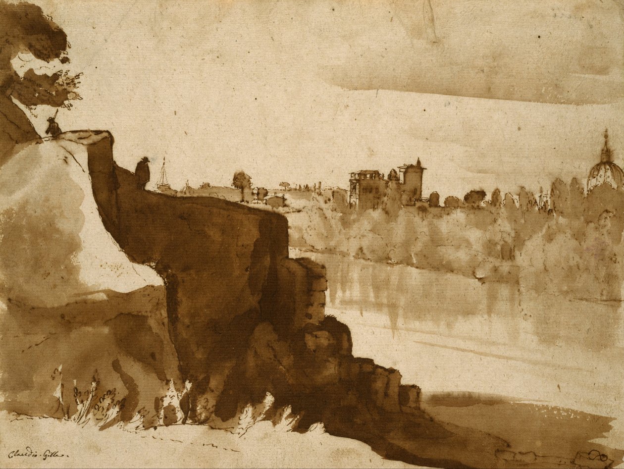 Ansicht des Tiber in Rom von Claude Lorrain