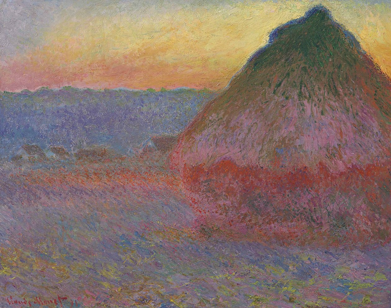 Getreideschober im Sonnenlicht von Claude Monet