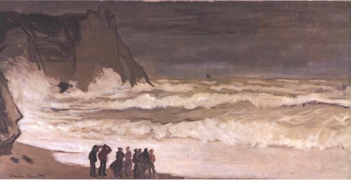 Stürmisches Meer bei Etretat von Claude Monet