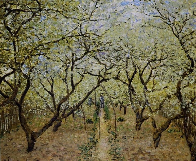 Blühender Obstgarten von Claude Monet