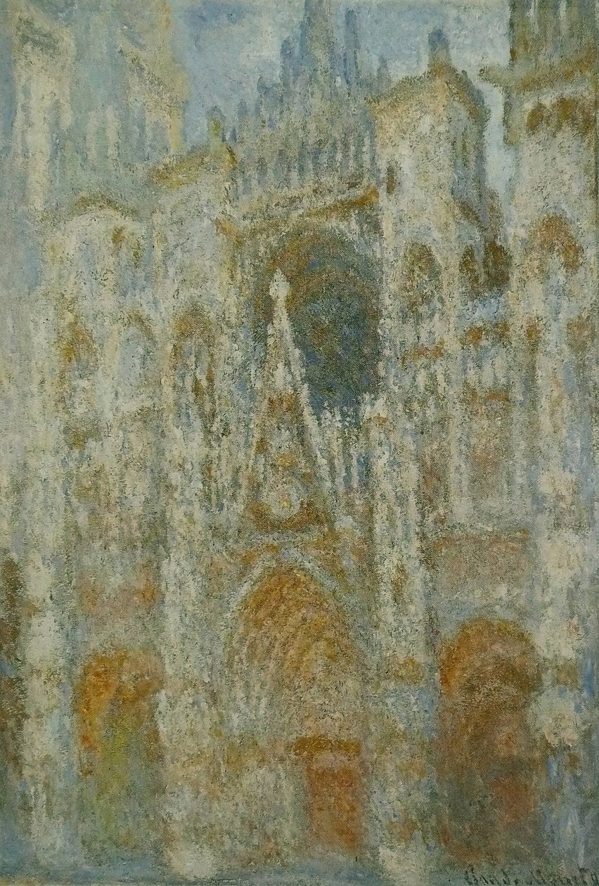 Die Kathedrale von Rouen. Das Portal, Morgensonne; blaue Harmonie von Claude Monet