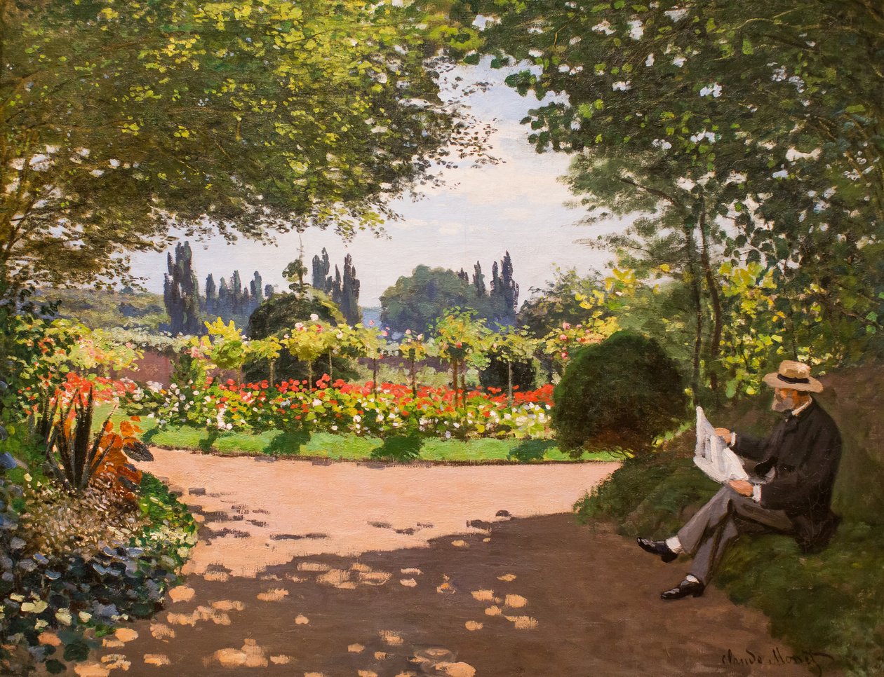 Adolphe Monet im Garten von Le Coteau in Sainte-Adresse von Claude Monet