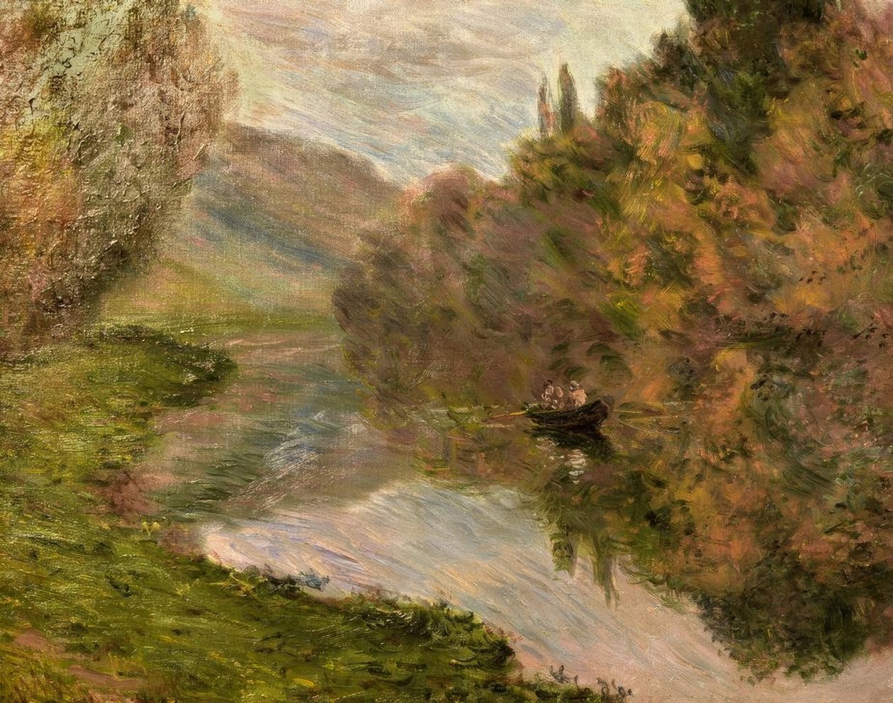 Boot auf der Seine bei Jeufosse von Claude Monet
