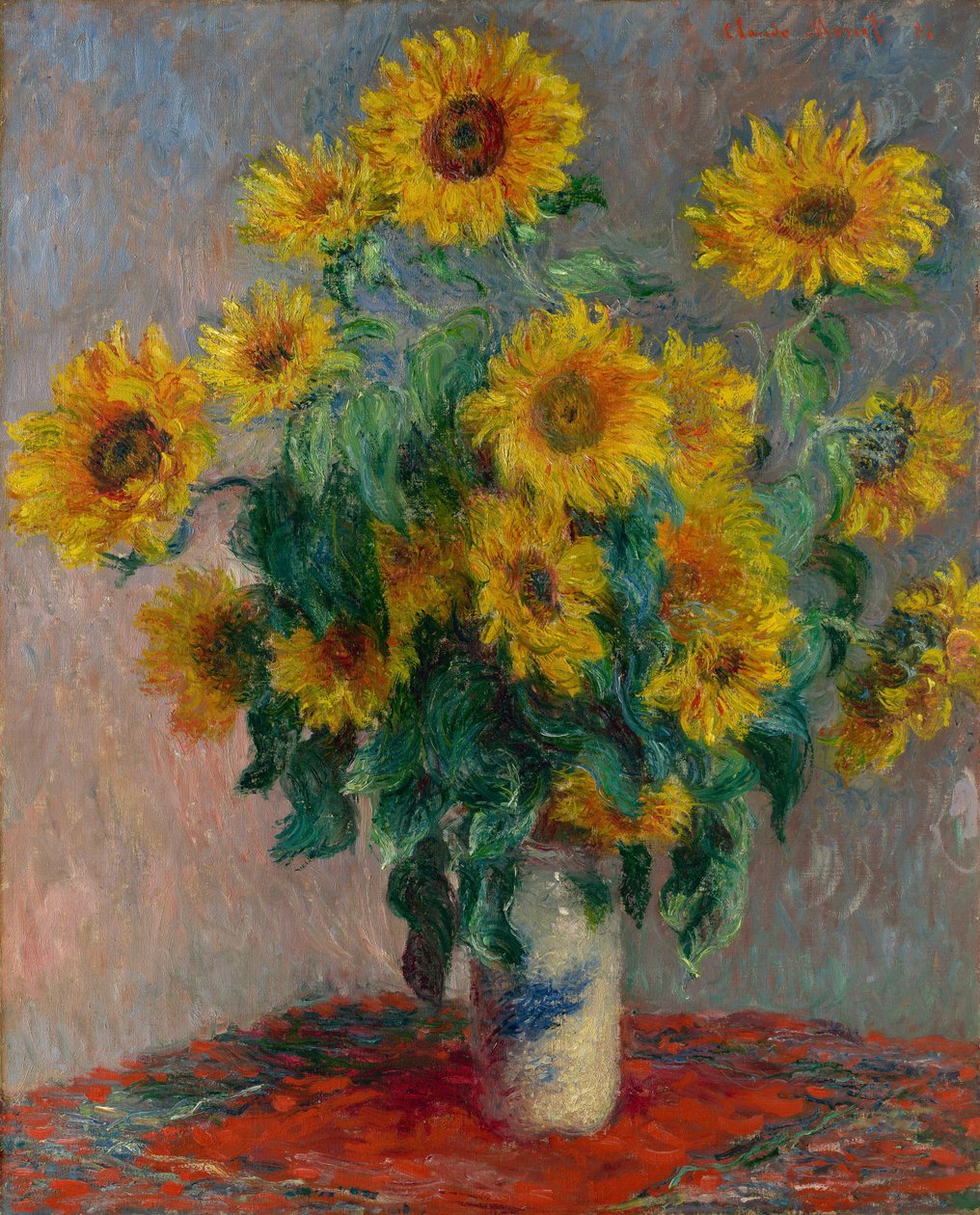 Sonnenblumenstrauß, 1881 von Claude Monet