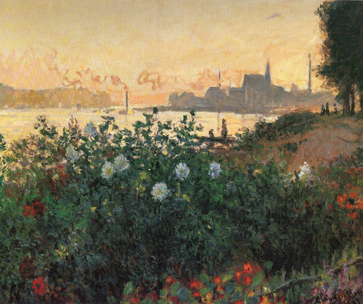 Blumiger Flussufer, Argenteuil von Claude Monet