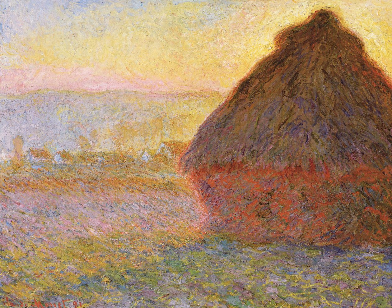Heuhaufen, (Sonnenuntergang) von Claude Monet