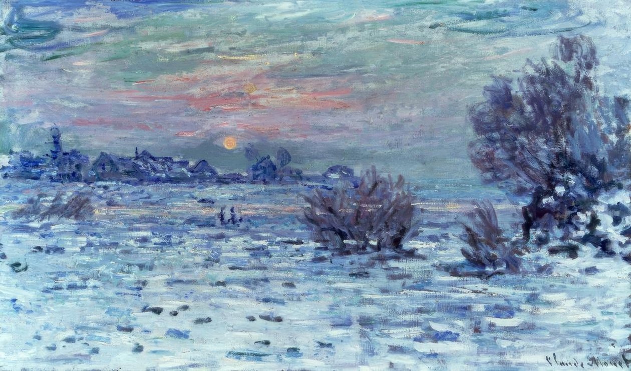 Winter an der Seine, Lavacourt von Claude Monet