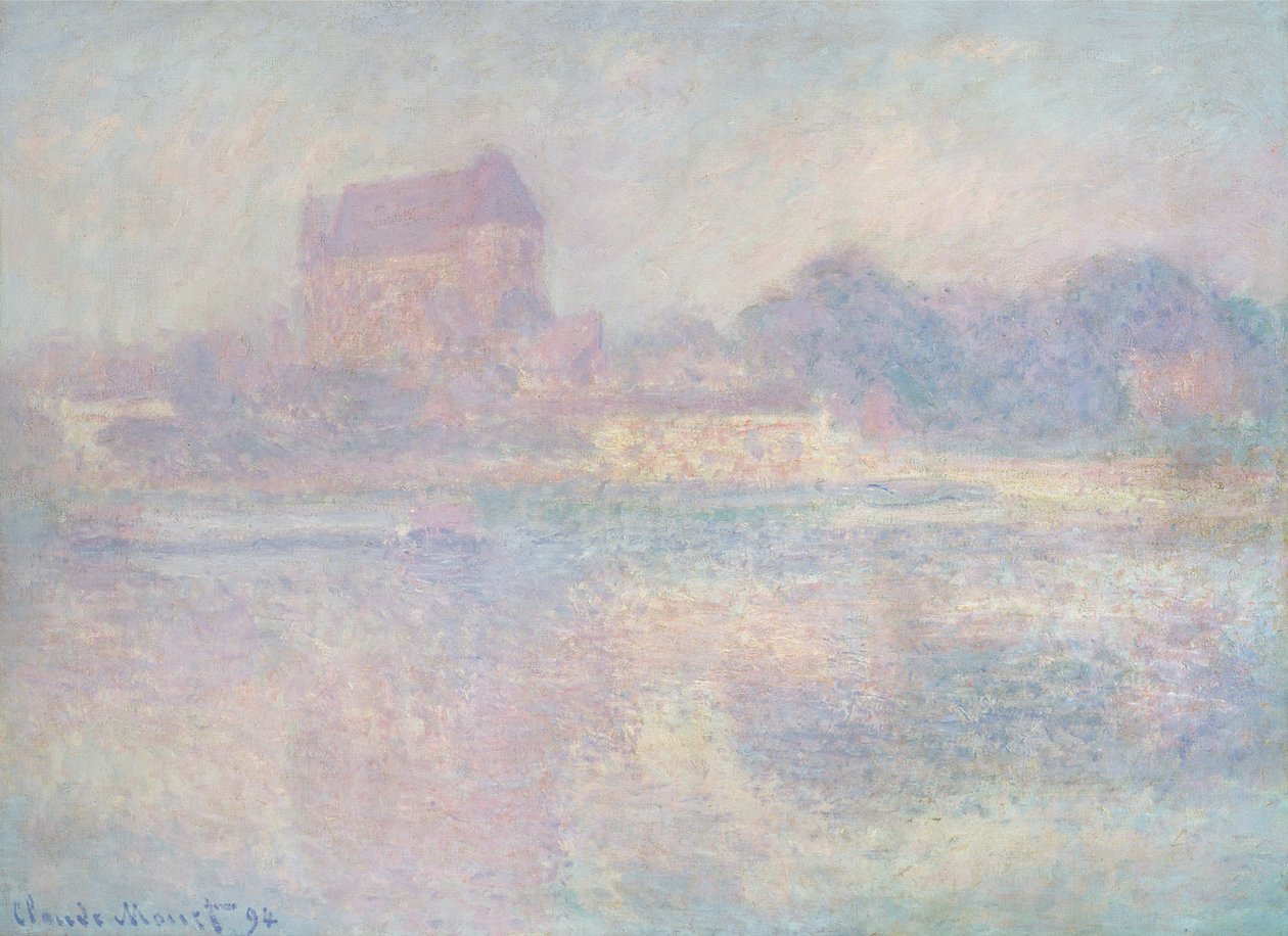 Die Kirche von Vernon, Nebel, 1884 von Claude Monet