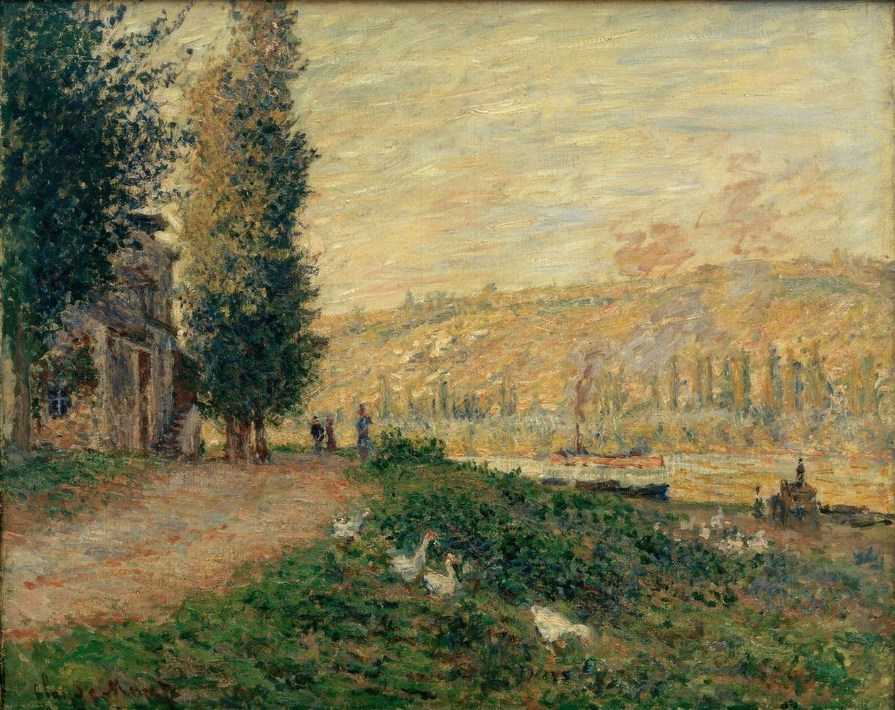 Das Ufer bei Lavacourt von Claude Monet