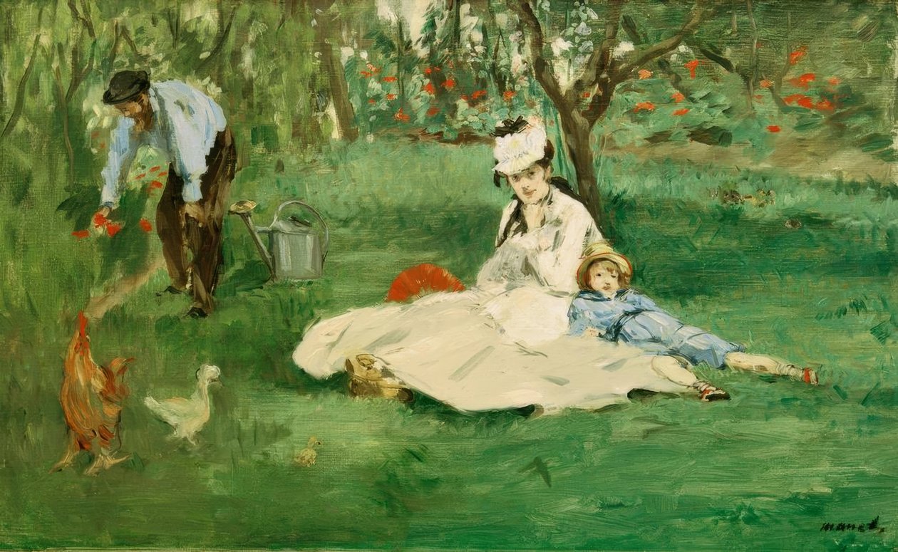 Die Familie Monet im Garten von Claude Monet