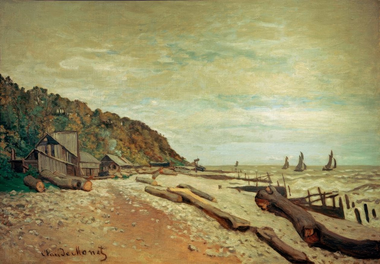 Die Werft für kleine Schiffe, in der Nähe von Honfleur von Claude Monet