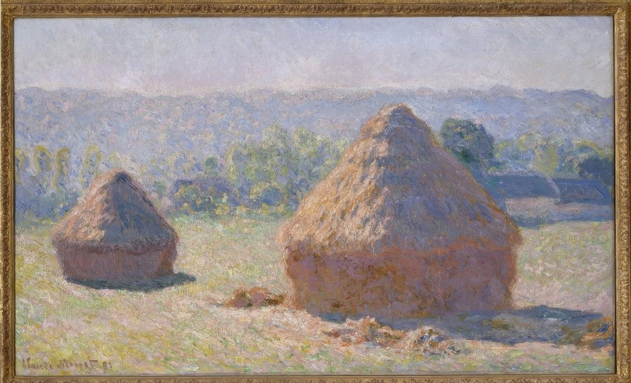 Die Heuhaufen, Spätsommer von Claude Monet