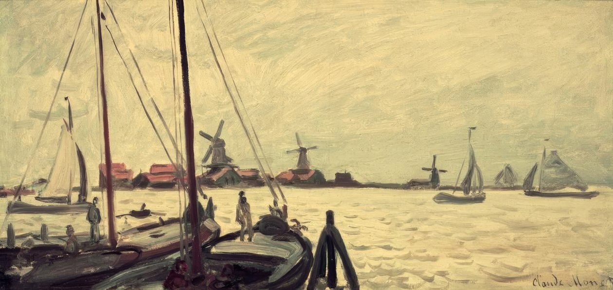 Die Ufer der Zaan von Claude Monet
