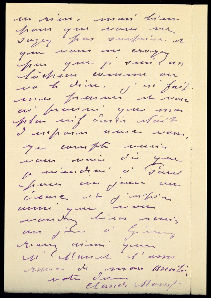 Brief von Claude Monet an Berthe Morisot, 1888 von Claude Monet