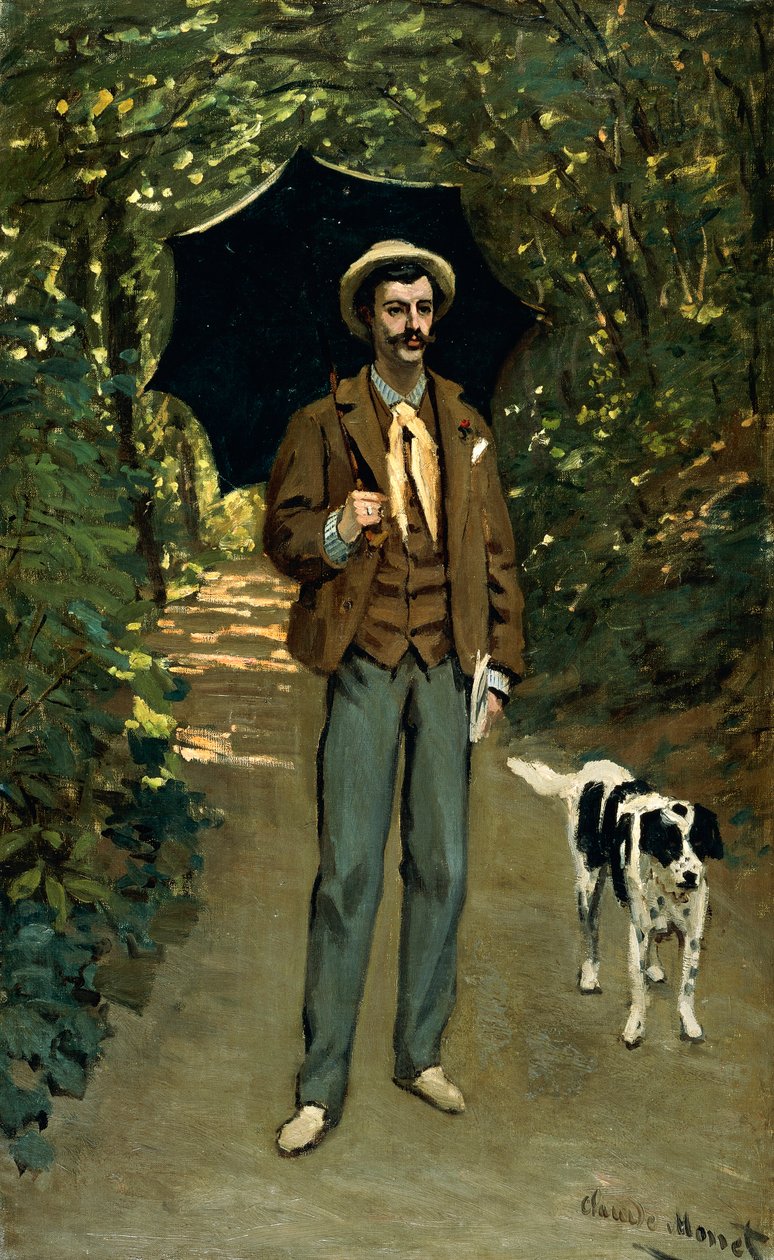 Mann mit einem Regenschirm, ca. 1868-69 von Claude Monet
