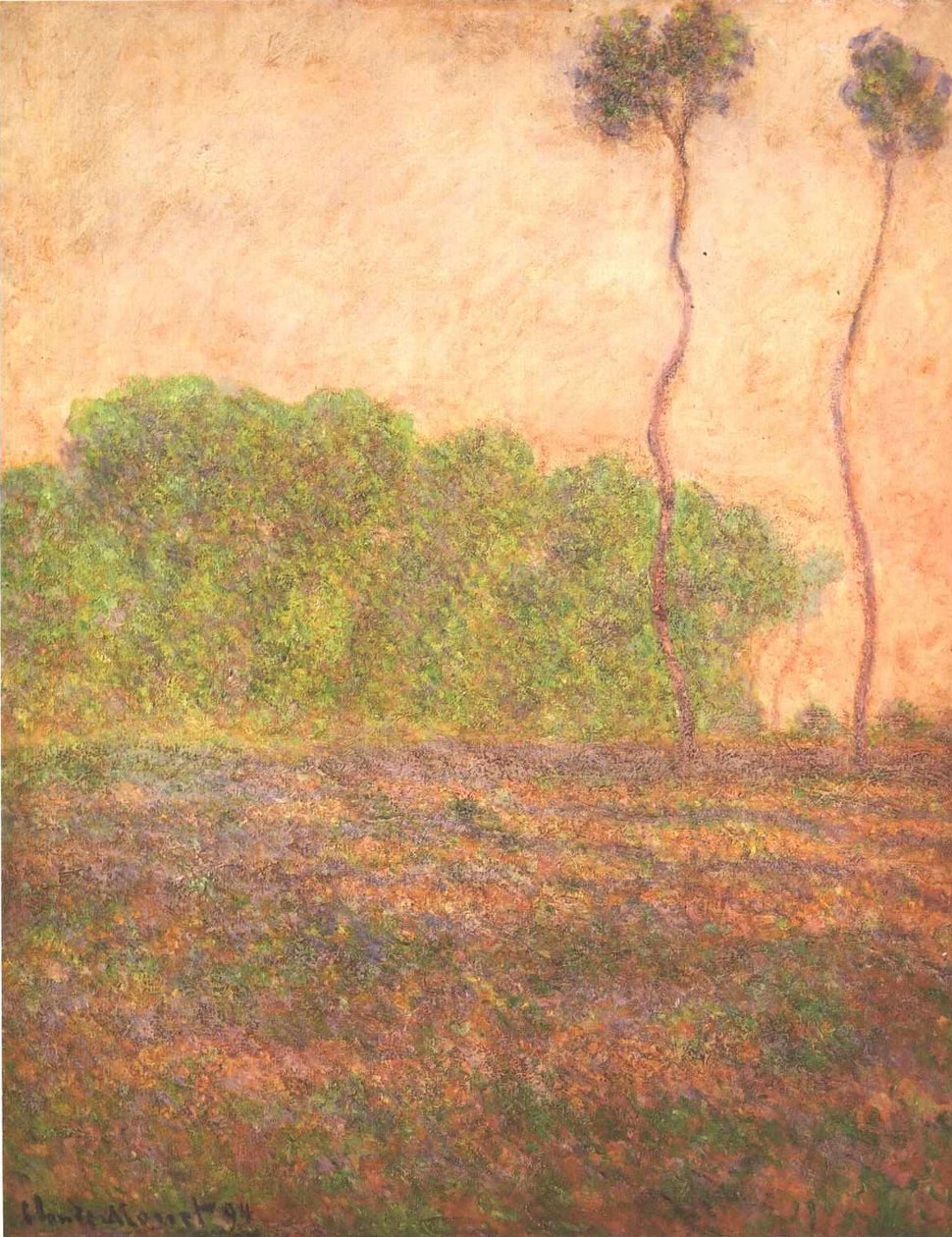 Wiese in Giverny von Claude Monet