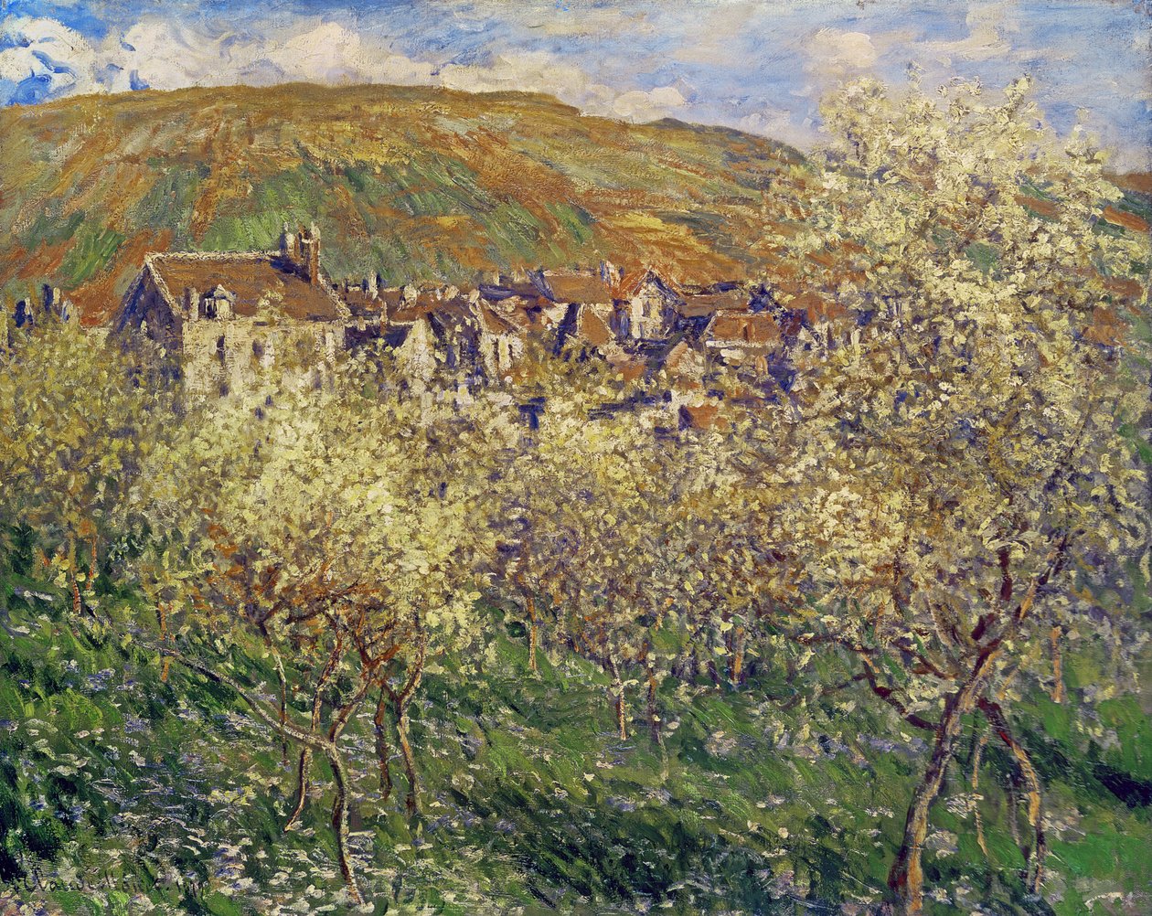 Blühende Pflaumenbäume, 1879 von Claude Monet