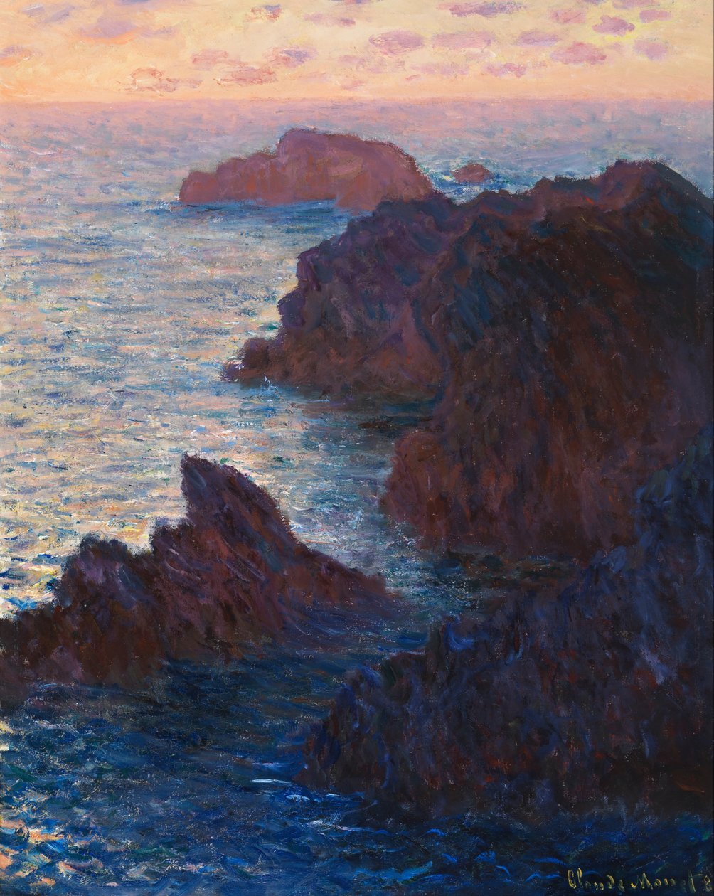 Felsen bei Belle-Île, Port-Domois von Claude Monet