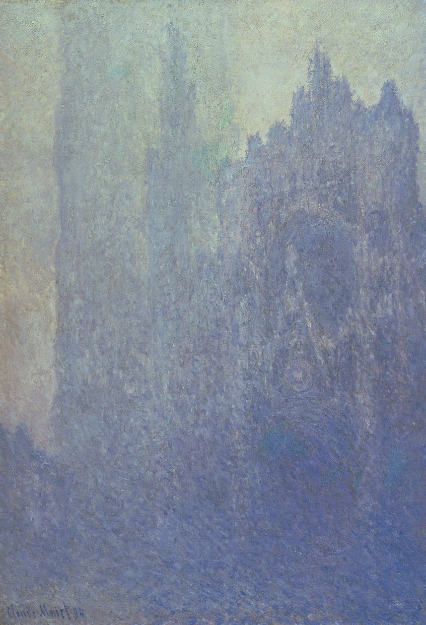 Kathedrale von Rouen, nebliges Wetter, 1894 von Claude Monet
