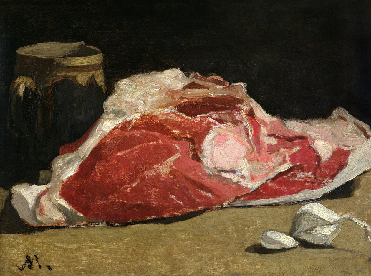 Stillleben, das Fleischstück, 1864 von Claude Monet