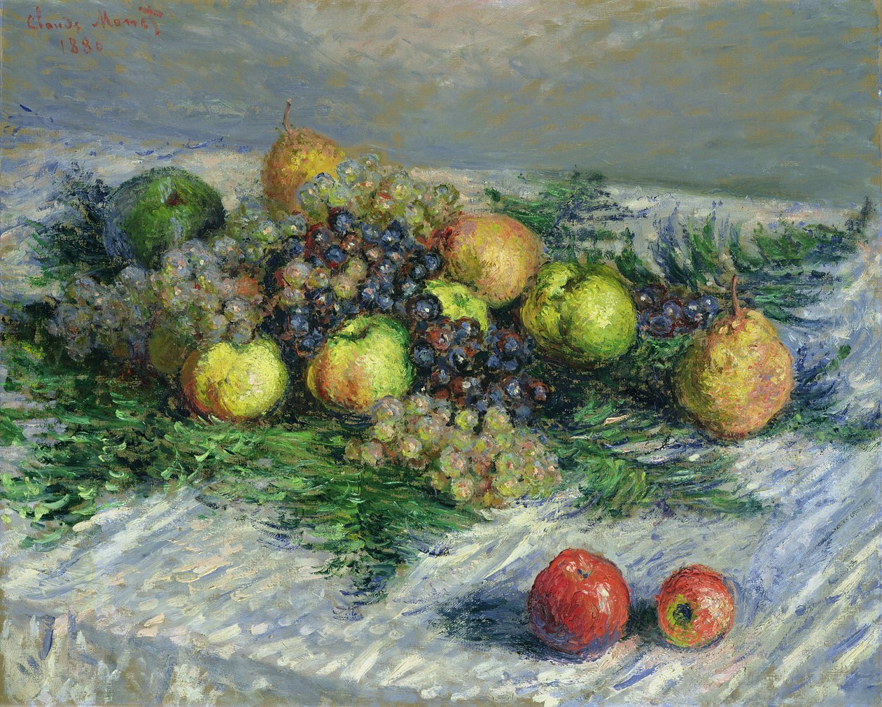 Stillleben mit Birnen und Trauben, 1880 von Claude Monet