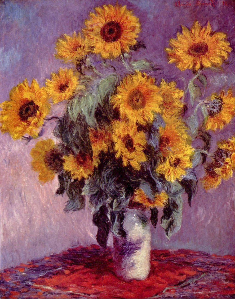 Stilleben mit Sonnenblumen von Claude Monet