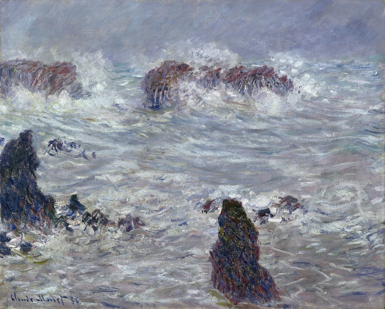 Sturm vor der Küste von Belle-Ile, 1886 von Claude Monet