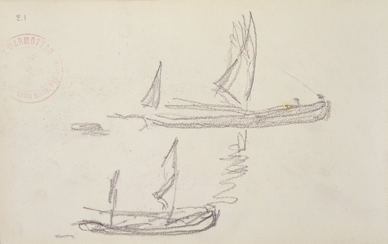 Studie für London-Serie, Boote auf der Themse von Claude Monet