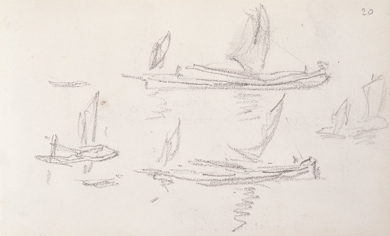 Studie für London-Serie, Boote auf der Themse von Claude Monet