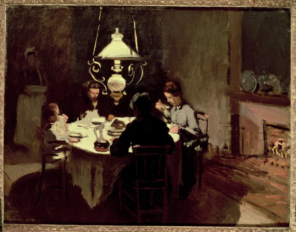 Das Abendessen, 1868-9 von Claude Monet