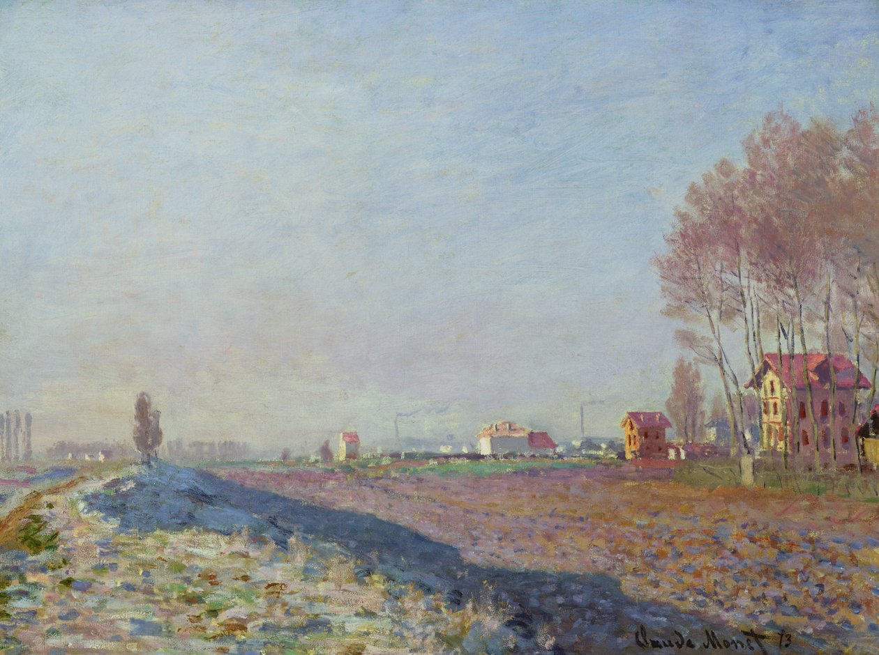 Die Ebene von Colombes, Weißer Frost, 1873 von Claude Monet